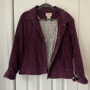 L.L. Bean Purple Corduroy Jacket